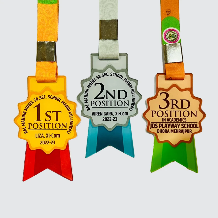 Any Shape Acrylic Medal with 16MM Lanyard (Double Side)