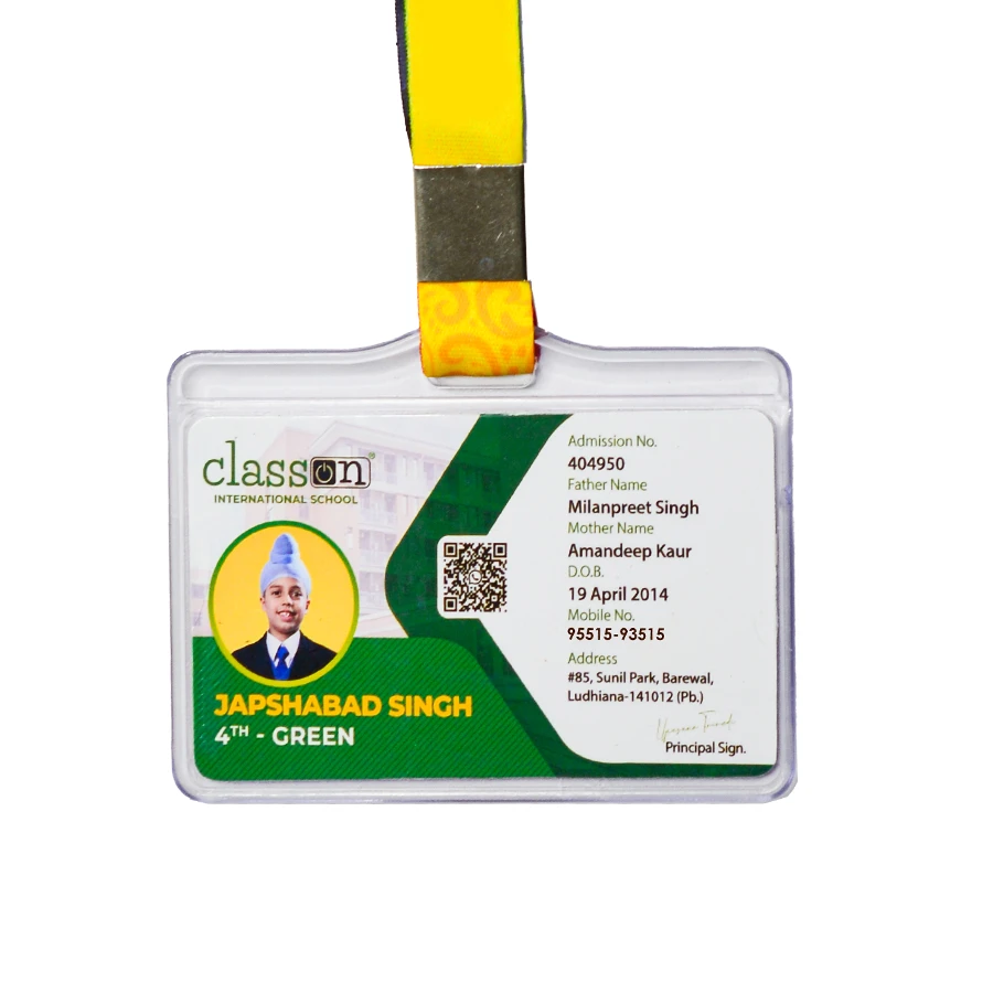 Transparent Holder with Digital Lanyard ID Card (Double Side)