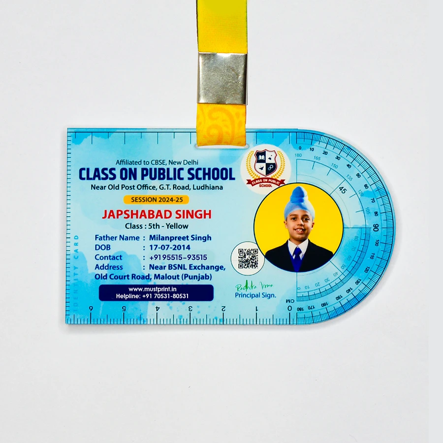 Any Shape Acrylic ID Card with 16MM Lanyard (Single Side)